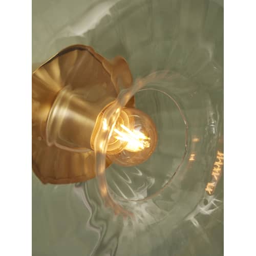 Plafoniera Brussels vetro trasparente / Ø 28 x H 28 cm - Vetro - It\'s about Romi - Trasparente / Oro - Metallo, Vetro