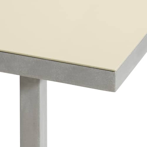 rechteckiger Tisch Alu table metall beige / 240 x 85 cm - (indoor/outdoor) - valerie objects - Elfenbein - Aluminium