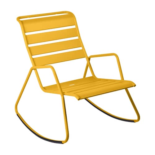 Rocking chair Monceau métal jaune - Fermob - Miel texturé - Acier