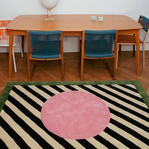 Pink Sfera Rug textile pink / 180 x 120 cm - Hand-tufted wool - COLORTHERAPIS - 180 x 120 cm / Pink - New-zealand wool