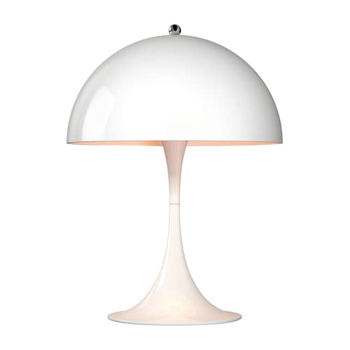 Panthella 250 Table lamp metal white / LED - Ø 25 x H 33.5 cm / Verner Panton, 1971 - Louis Poulsen - White (Metal) - Aluminium, Steel