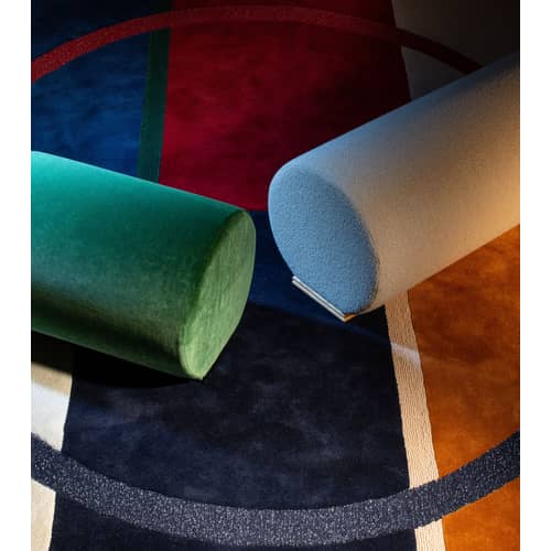 Tappeto Square Louvois 2 tessuto multicolore / 200 x 300 cm - Esclusiva - Lelièvre Paris - Sabbia, blu scuro, beige - Lana
