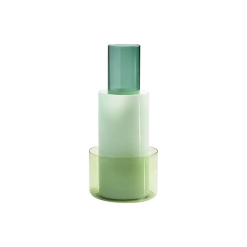 Vase Amphi verre vert / Ø 14,5 x H 32,5 cm - & klevering - Vert - Verre borosilicaté