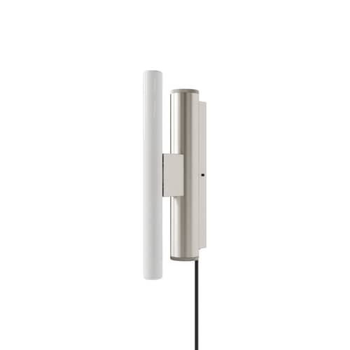 Eiffel Single Wall light with plug metal silver / H 30 cm - Frama  - H 30 cm - Stainless steel