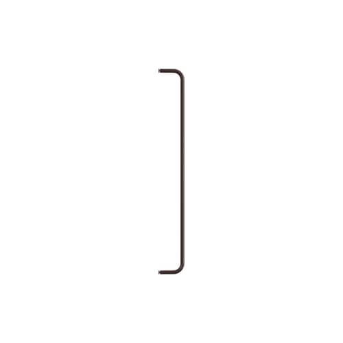 Accessoire / Barre de suspension L 72 cm pour étagères en métal perforé - String Furniture - Marron foncé - Acier inoxydable