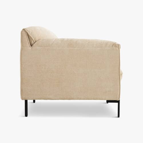 Divano 2 posti Camilla tessuto beige / L 167,5 cm - NV GALLERY - Beige antico - Ferro, Schiuma ad alta densità, Tessuto
