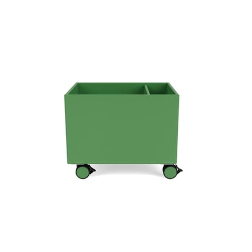 Coffre à roulettes Colour Box II bois vert / 46.8 x 35,4 x H 37.8 cm - MONTANA - Parsley 152 - MDF laqué