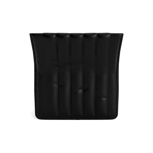 Gepolsterter Sessel Limit leder schwarz / Neuauflage 1974 - Normann Copenhagen - Schwarzes Leder (Leather Ultra 41599) -  Ouate, Leder, Stahl