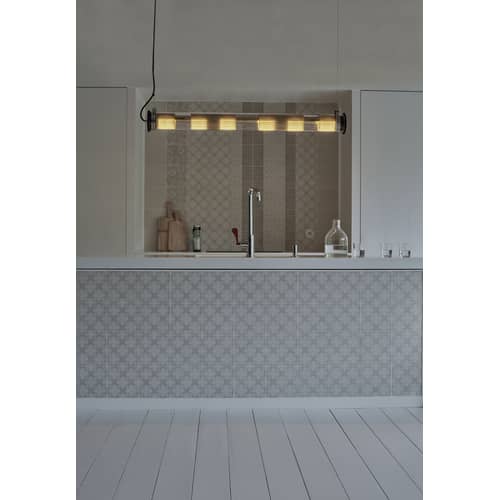 Outdoor-Wandleuchte In The Tube 120-1300 metall glas gold / L 132 cm - DCW éditions - Goldfarben - Borosilikatglas, Messing, rostfreier Stahl