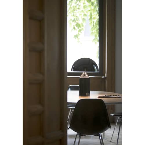 Lampe de table Atollo Large métal noir / H 70 cm / Vico Magistretti, 1977 - O luce - Noir (métal) - Aluminium verni