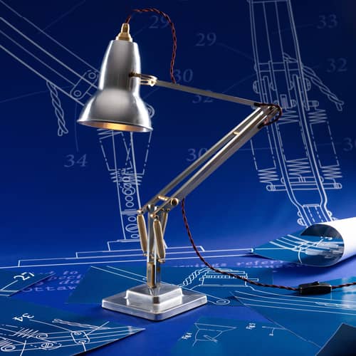 Lampe de table Original 1227 / Edition limitée & numérotée, 90e anniversaire - Anglepoise - Aluminium brut & laiton - Aluminium