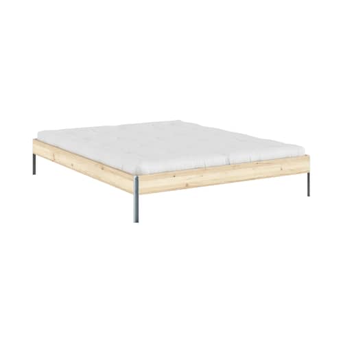 Lit double Core / Pour matelas 160 x 200 cm - KARUP DESIGN - Pour matelas 160 x 200 - Acier galvanisé, Pin massif certifié FSC