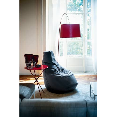 Outdoor-Hocker Sacco Outdoor Large textil grau / 80 x 80 cm - Neuauflage 1968 - Zanotta - Grau - Stoff VIP