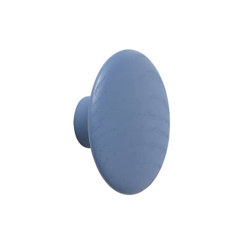 Patère The Dots Wood XS / Bois - Ø  6,5 cm - Muuto - Bleu pâle - Frêne teinté