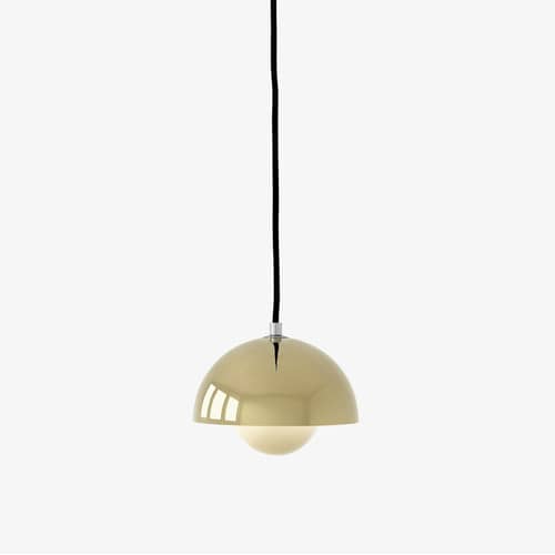 Flowerpot VP10 Pendant metal gold / Ø16 cm - By Verner Panton, 1969 - &tradition - Brass-plated - Brass plated steel