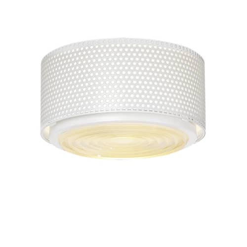 Plafonnier G13 Medium / Réédition 1952, Pierre Guariche - Pierre Guariche - Blanc - Métal, Verre
