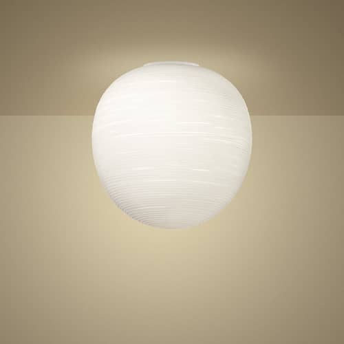 Plafonnier Rituals XL verre blanc / Ø 40 x H 40 cm - Verre soufflé - Foscarini - Blanc - Verre soufflé bouche