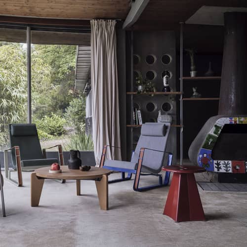 Sgabello Métallique metallo rosso / Jean Prouvé, 1936 - Vitra - Rosso giapponese - Acciaio