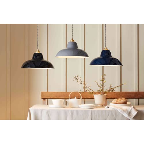 Sospensione Original 1227 Midi Wide metallo nero / Ø 40 x H 19 cm - Anglepoise - Jet Nero - Acciaio