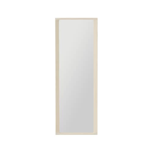 Specchio murale Arced legno beige / 170 x 61 cm - Muuto - Abete - Legno di abete laccato, Vetro