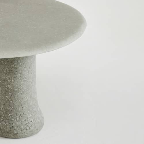Table basse Babar / Ø 100 x H 41 cm - 100% recyclé / Fait main - Glas Italia - Glace - Verre recyclé