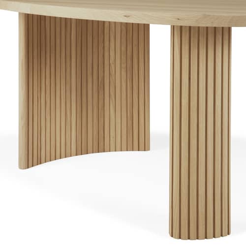 Table basse Boomerang bois naturel / 126 x 74 x H 40 cm - Chêne - Ethnicraft - Chêne - Chêne massif huilé