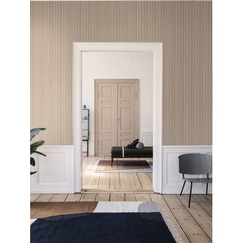 Teppich Kelim Merge textil blau braun / XL - 160 x 250 cm - Ferm Living - 160 x 250 cm / Blau & braun - Baumwolle, Wolle