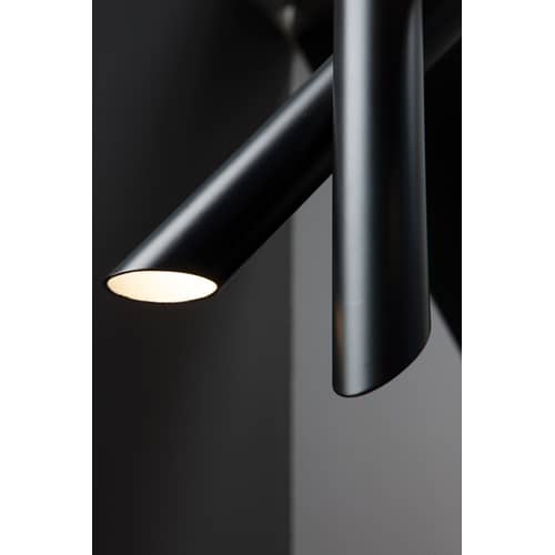 Wandleuchte Tubes 2 metall schwarz / LED / verstellbar - Nemo - Schwarz - extrudiertes Aluminium