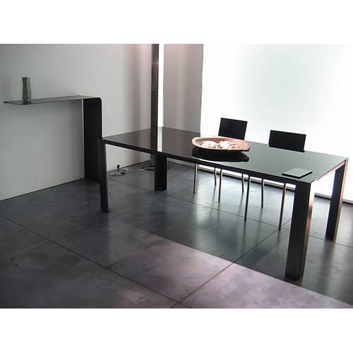 Wandkonsole Wing Shelf metall schwarz - Zeus - Schwarz phosphatierter Stahl - phosphatierter Stahl