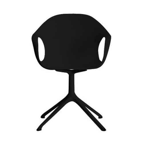 Fauteuil Elephant Trestle plastique noir  / Seconde vie - Kristalia - Noir - Acier, Polyuréthane laqué