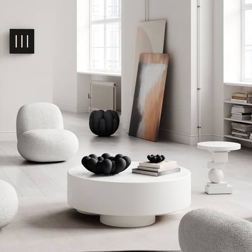 Coppa Bloom Mini ceramica nero / Ø 15,5 x H 6 cm - 101 COPENHAGEN - Nero - Calcestruzzo fibrorinforzato, Ceramica