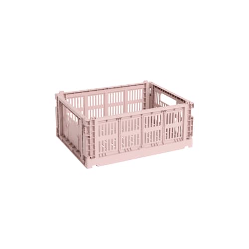 Cestino Colour Crate materiale plastico rosa Medio / 26,5 x 34,5 cm - Riciclato - Hay - Blush - Polipropilene riciclato