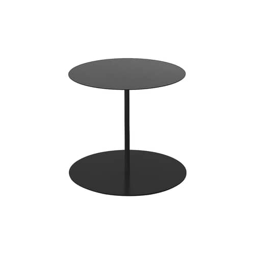 Couchtisch Gong metall schwarz / Giulio Cappellini, 2004 - Ø 50 x H 42 cm / Metall - Cappellini - Anthrazit - Metall