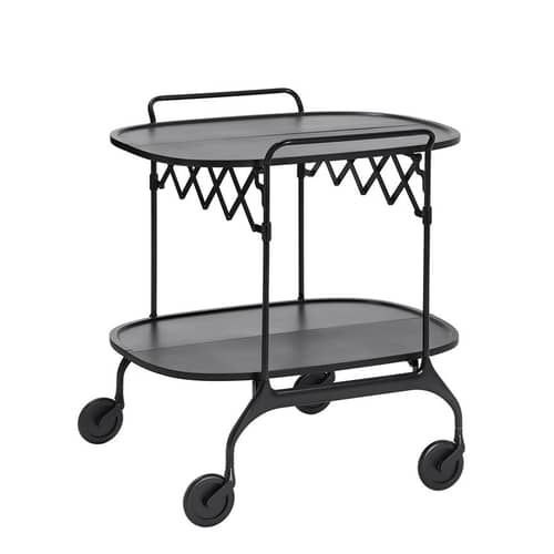 Gastone Dresser plastic material black / Folding - 68 x 62 cm / Matt version - Kartell - Matt black - Glass fiber reinforced nylon, Painted steel