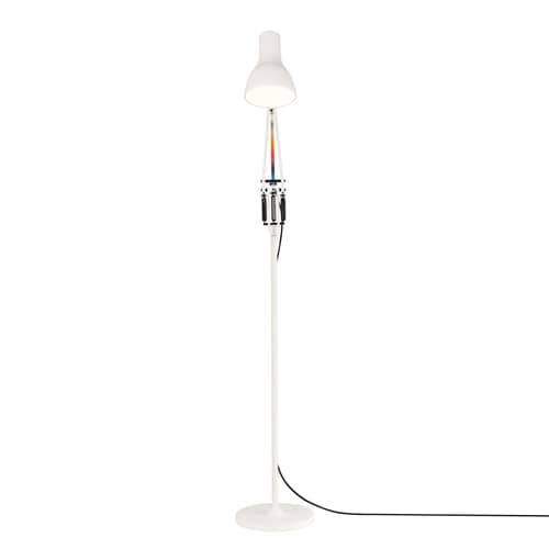 Lampadaire Type 75 / By Paul Smith - Edition n°6 - Anglepoise - Blanc / Bande multicolore - Aluminium