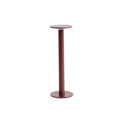 Lampe extérieur sans fil rechargeable Host Large / LED - H 30 cm / Fixation magnétique - Hay - Rouge fer - Acier thermolaqué, Aimant, Aluminium thermolaqué