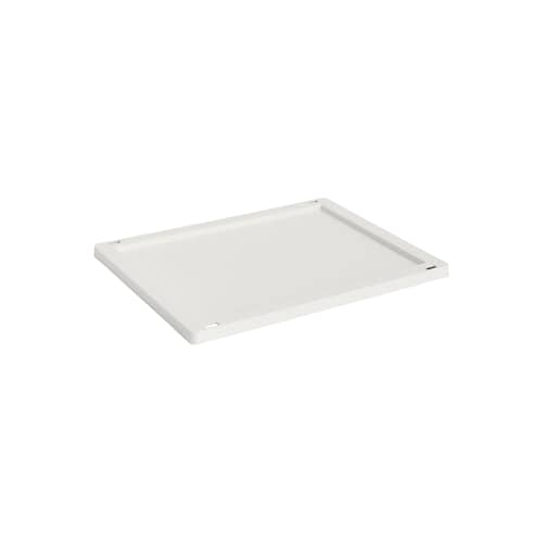  Lid plastic material white / For Basket Colour Crate Medium 27 x 35 cm - Hay - Off white - Recycled polypropylene