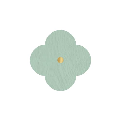 Patère Andrée bois vert Small / Ø 7 cm - Hartô - Vert givré - Frêne massif