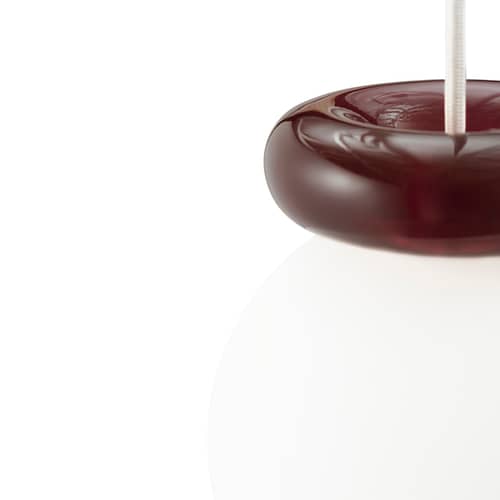 Hinx Pendant glass red / Ø 15 cm - Normann Copenhagen - Burgundy - Opal Glass, Resin