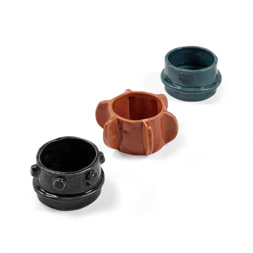 Set de 3 photophores Molly - Serax - Multicolore - Grès émaillé