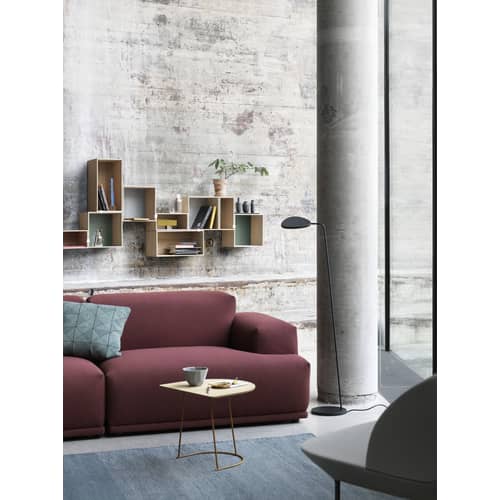 Regal Mini Stacked holz natur / Größe M - quadratisch - 33 x 33 cm / mit Rückwand - Muuto - Eiche - MDF Eichenfurnier