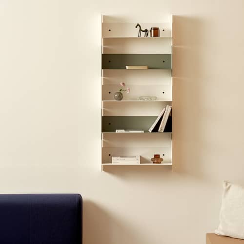 Pli Shelf metal white / W 45 x D 15 cm - TIPTOE - Cream white - Powder coated steel