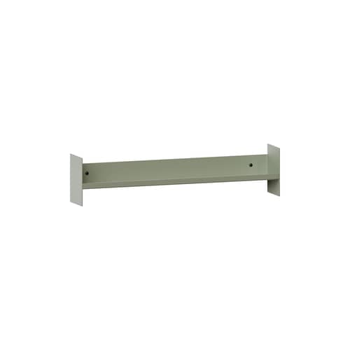 Pli Slim Shelf metal green / W 60 x D 10 cm - TIPTOE - Eucalyptus grey - Powder coated steel
