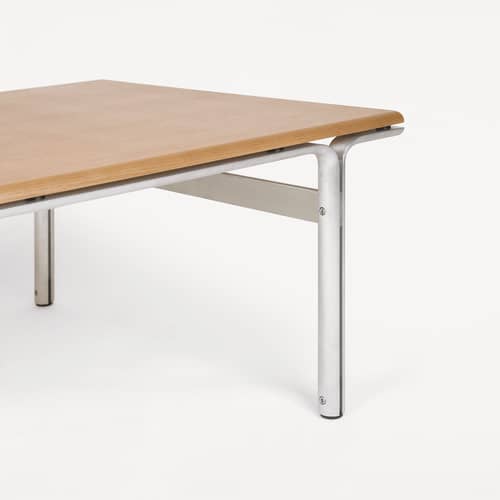 Table basse Union INDOOR bois naturel / 97 x 60 cm - Frama  - Frêne brun chaud - Aluminium, MDF plaqué frêne