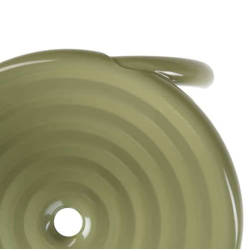 Tabouret Groove métal vert - Tom Dixon - Vert mousse - Aluminium