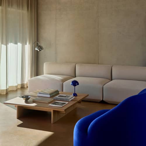 Tavolino Ita OS4 legno naturale / 110 x 110 x H 25 cm - &tradition - Rovere naturale - MDF impiallacciato rovere