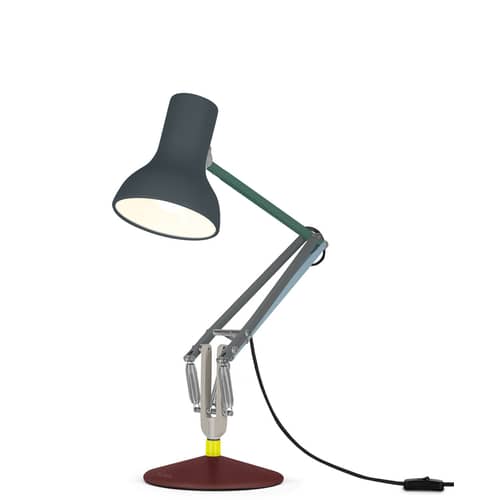 Tischleuchte Type 75 Mini metall bunt / By Paul Smith - Edition 4 - Anglepoise - Rot, Grau, Blau, Grün - Aluminium, Gusseisen, Stahl