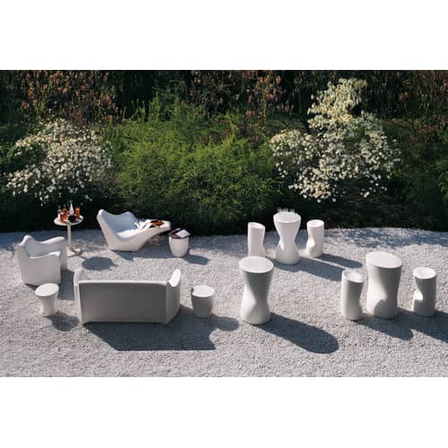 Beistelltisch Tokyo Pop plastikmaterial weiß / Hocker - H 40 cm / Tokujin Yoshioka, 2002 - Driade - Weiß - Polyäthylen