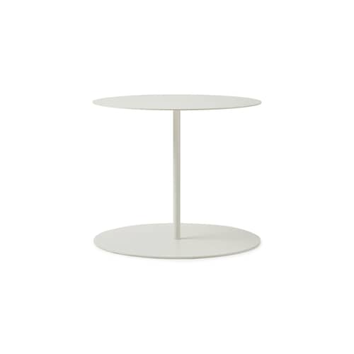 Couchtisch Gong metall weiß / Giulio Cappellini, 2004 - Ø 50 x H 42 cm / Metall - Cappellini - Weiß - Metall
