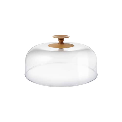 Couvercle Dressed in Wood / Ø 32 cm - Alessi - Transparent / Bois naturel - Hêtre, PMMA
